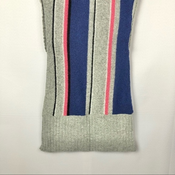 Guess Y2K Gray Colorful Stripe Short Sleeve Sweater Dress S - Picture 7 of 8
